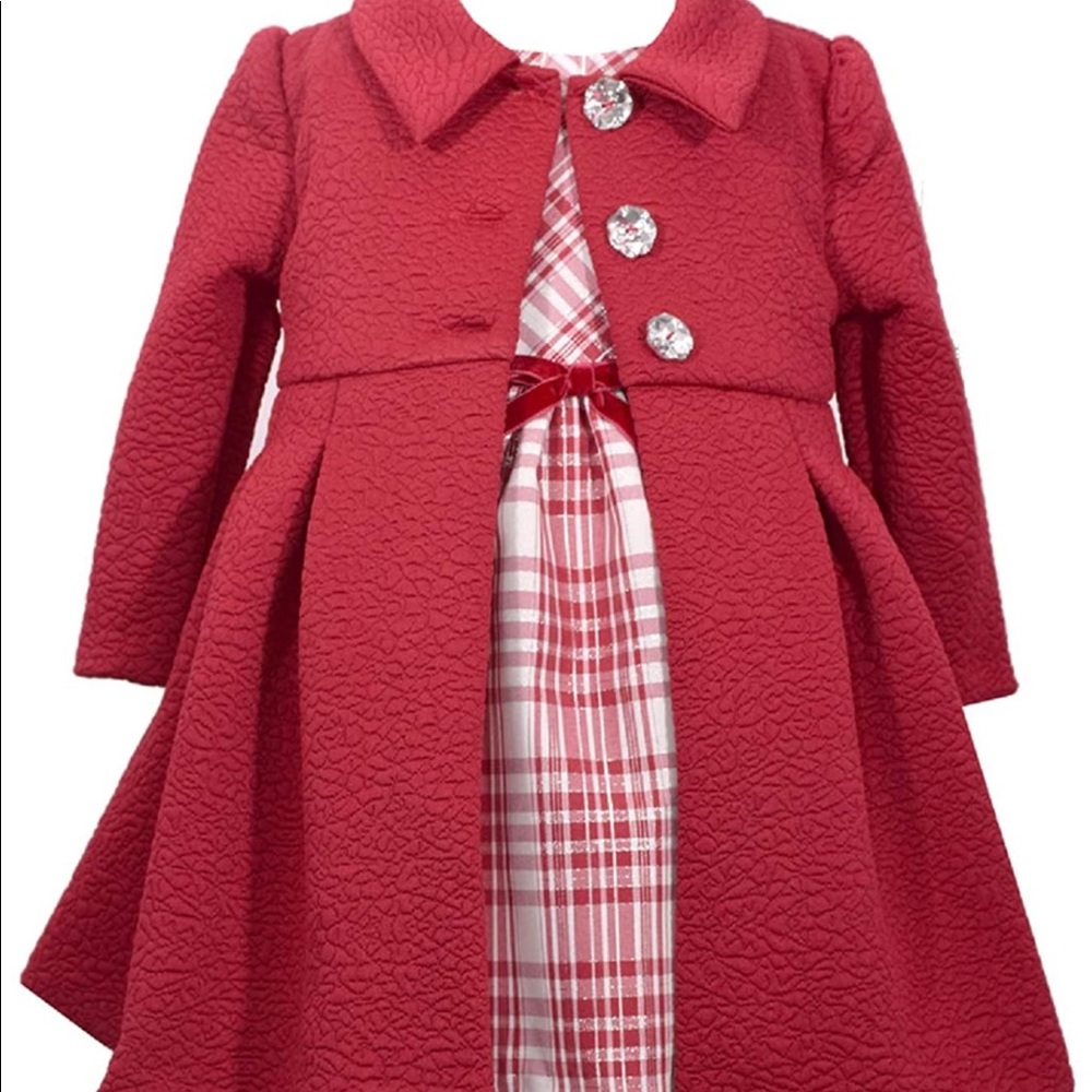 Bonnie Jean Holiday Coat and Dress Set